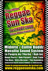 News reggae : Le Reggae Sun Ska 2008 lve le voile