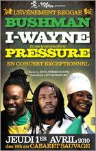News reggae : Bushman, Pressure & I Wayne en concert  Paris