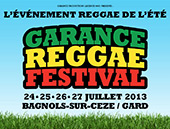 News reggae : Garance Reggae Festival 2013, les premiers noms dvoils