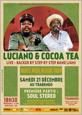 News reggae : Luciano et Cocoa Tea au Trabendo