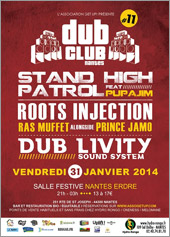 News reggae : Nantes Dub Club #11 avec Stand High Patrol