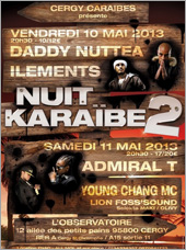 News reggae : Nuit Karabe 2 avec Admiral T et Nuttea