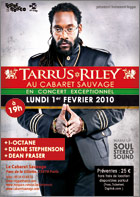 News reggae : Tarrus Riley en concert  Paris
