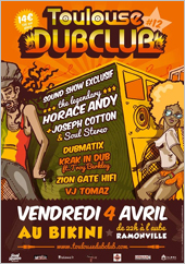 News reggae : Toulouse Dub Club #12 avec Horace Andy, Joseph Cotton & Dubmatix