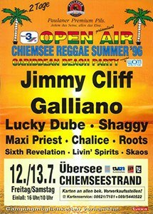 Poster: Chiemsee Reggae Festival 1996