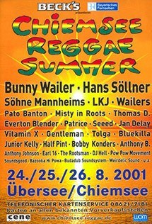 Poster: Chiemsee Reggae Festival 2001