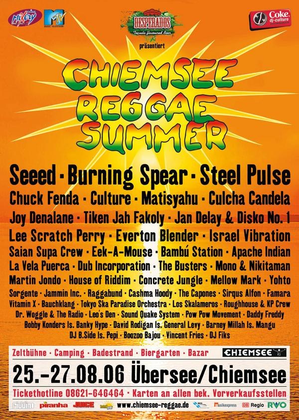 Poster: Chiemsee Reggae Festival 2006