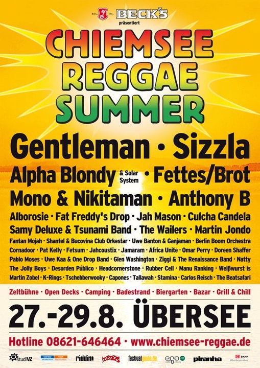 Poster: Chiemsee Reggae Festival 2010