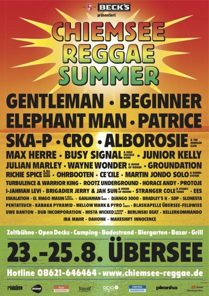 Poster: Chiemsee Reggae Festival 2013