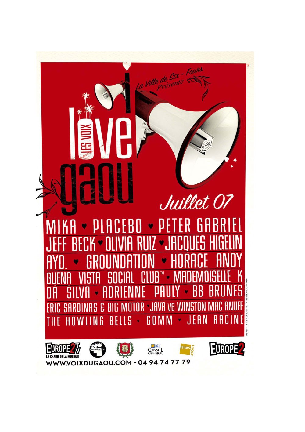 Poster: Les Voix du Gaou 2007