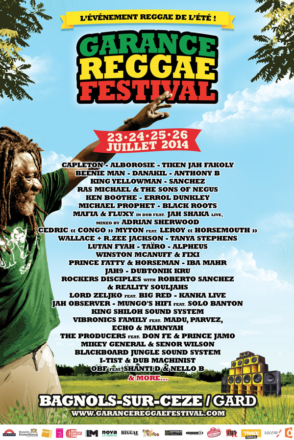 Affiche Garance Reggae Festival 2014