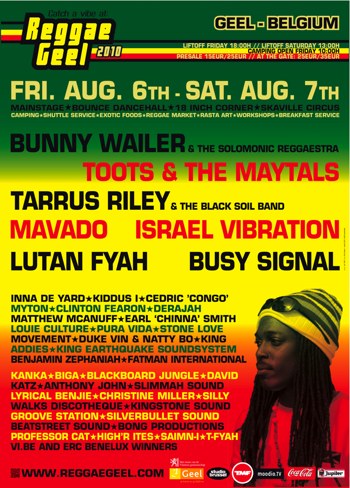 Poster: Reggae Geel 2010