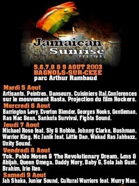 Affiche Jamaican Sunrise 2003
