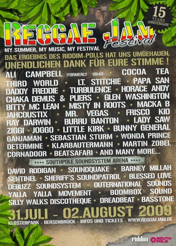 Poster: Reggae Jam 2009