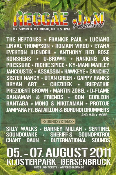 Poster: Reggae Jam 2011