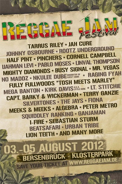 Poster: Reggae Jam 2012