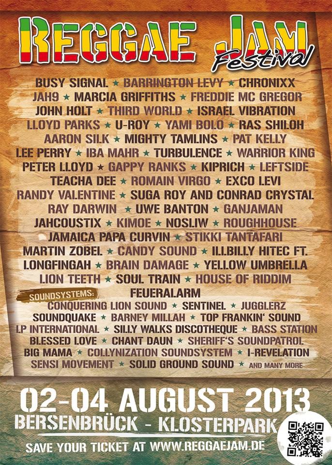 Poster: Reggae Jam 2013