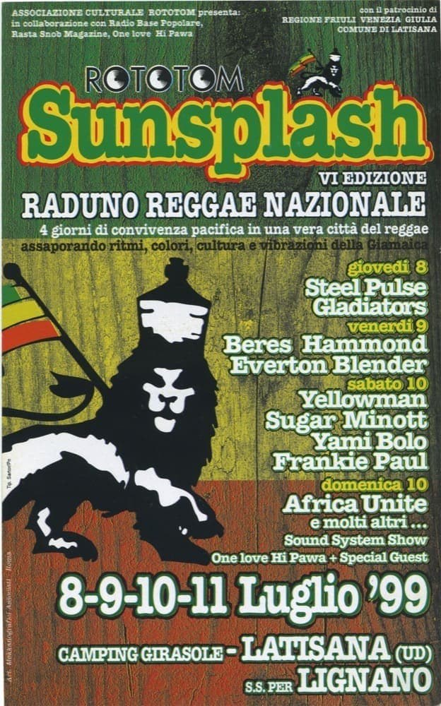 Poster: Rototom Sunsplash 1999