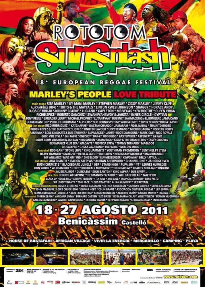 Poster: Rototom Sunsplash 2011