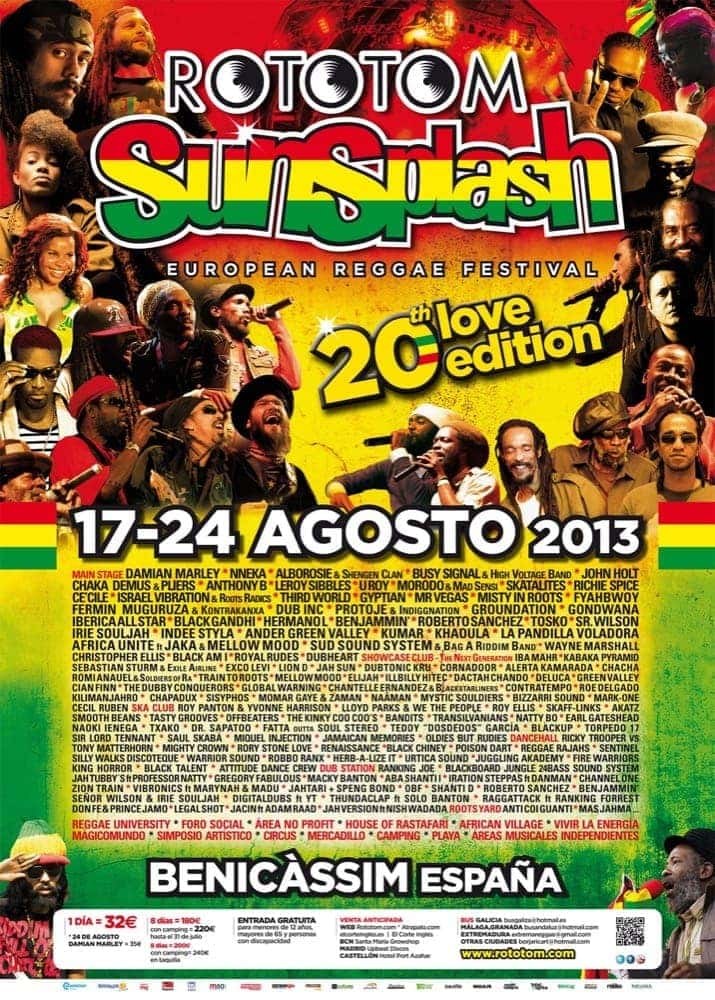 Poster: Rototom Sunsplash 2013