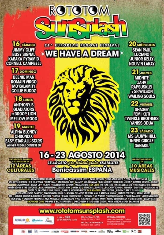 Poster: Rototom Sunsplash 2014