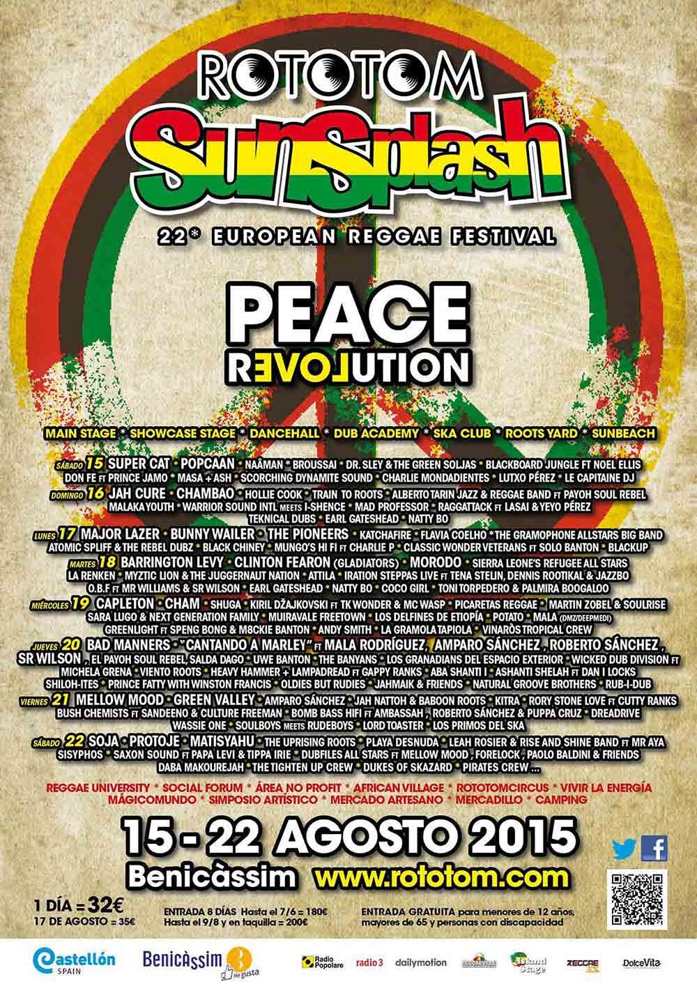 Poster: Rototom Sunsplash 2015
