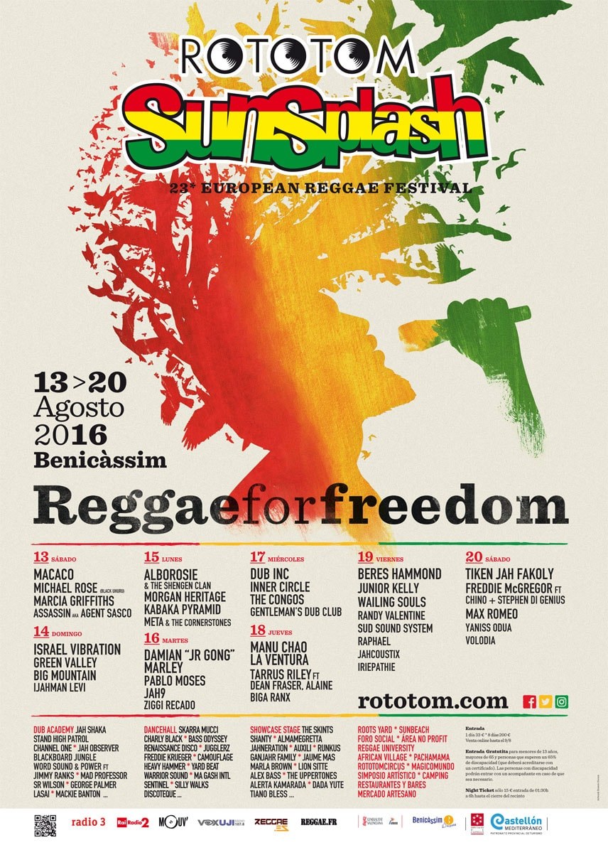 Affiche Rototom Sunsplash 2016