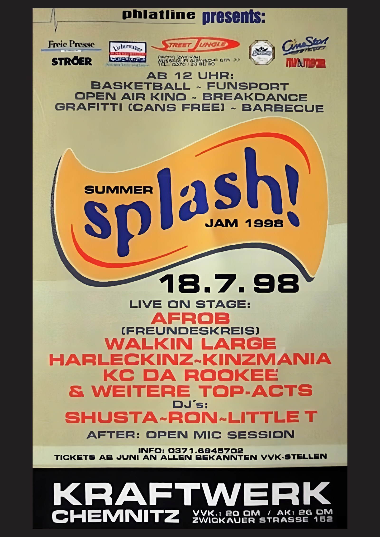 Poster: Splash Festival 1998