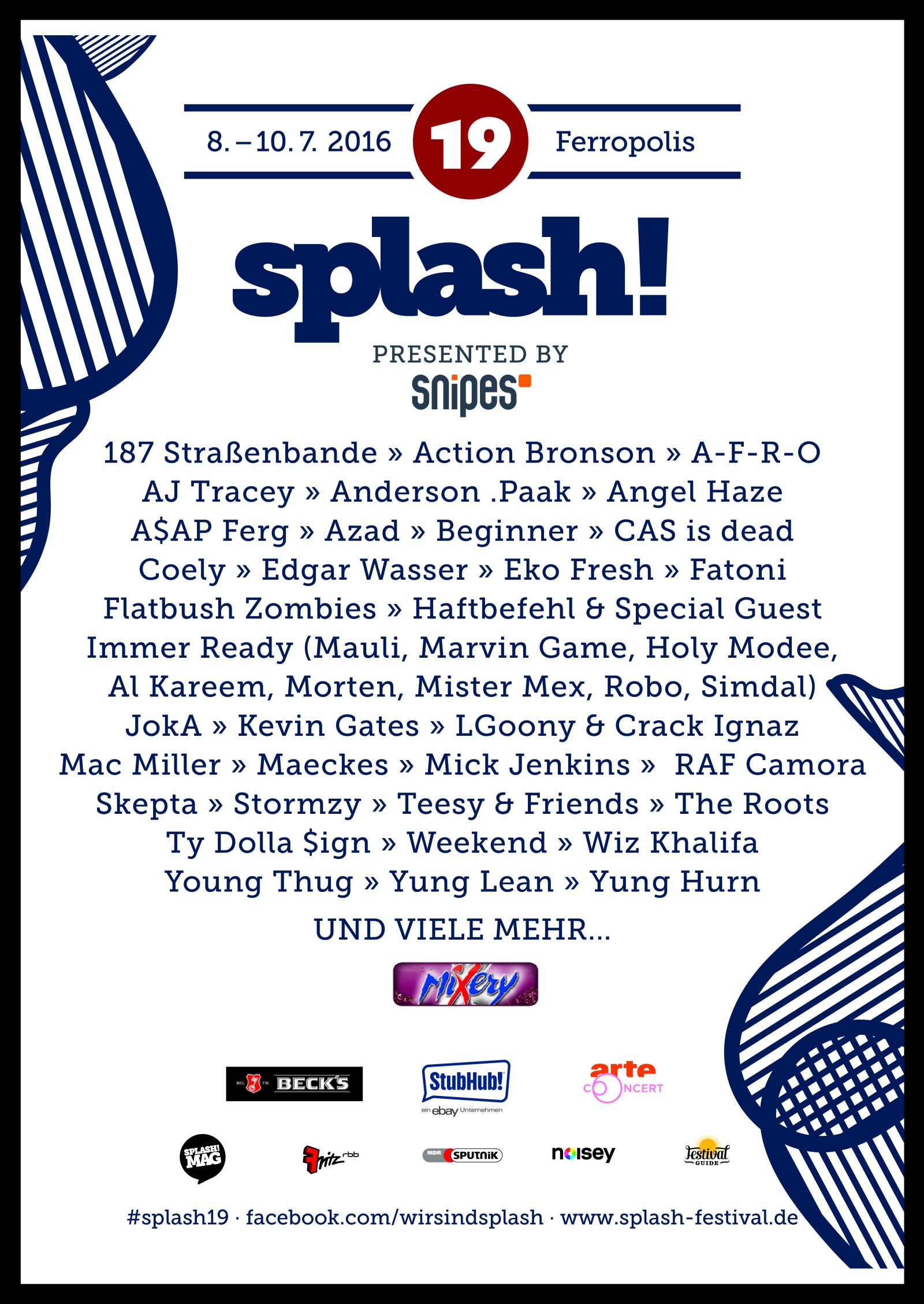 Affiche Splash Festival 2016