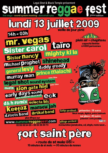 Poster: Summer Reggae Fest 2009