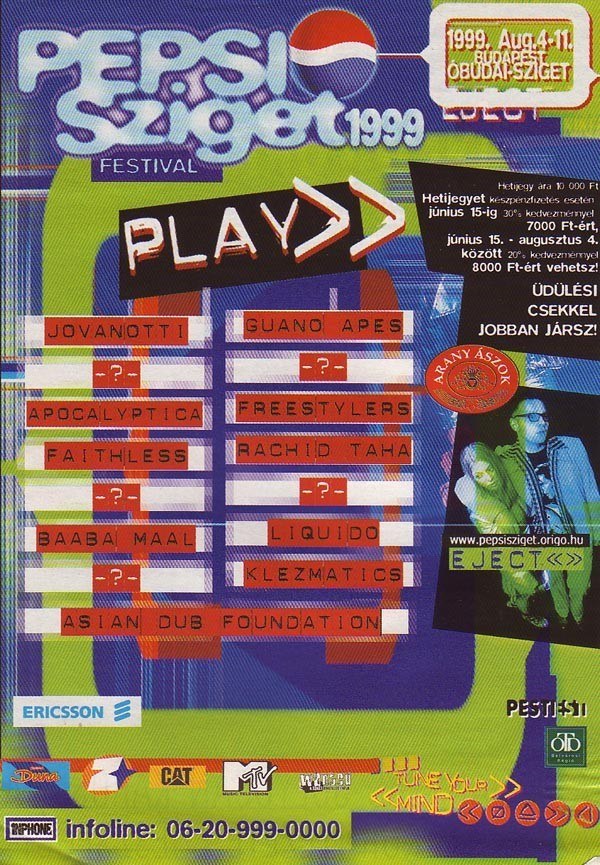Poster: Sziget Festival 1999