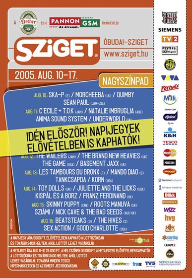Poster: Sziget Festival 2005
