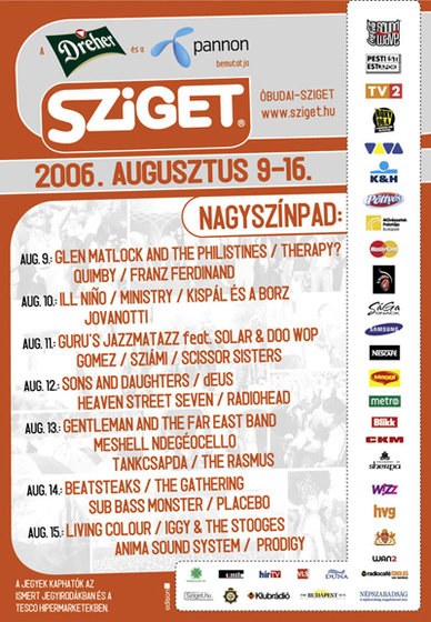 Poster: Sziget Festival 2006