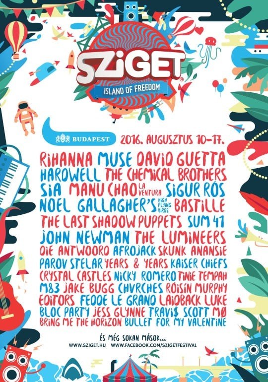 Affiche Sziget Festival 2016