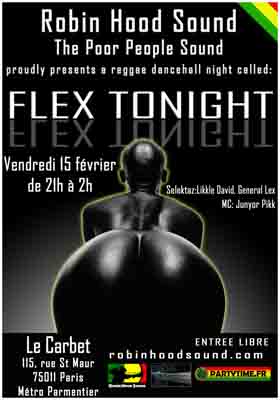 Flyer ROBIN HOOD SOUND - Sound system le vendredi 15 février 2008 à Paris