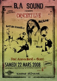 Flyer ANJ'LOW,,LOT BO FAMILY..MAY .B - Concert le 22/03/2008 à sarcelles (village)