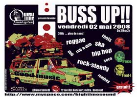 Flyer High Time Sound - Sound system le vendredi 2 mai 2008 à Paris