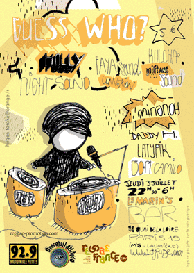 Flyer Guess Who ? (4 singers & 3 sounds) - Sound system le 07-03-2008 à PARIS