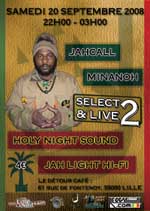 Flyer Select & Live #2 - Sound system le 09-20-2008 à Lille