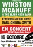 Flyer Winston Mc Anuff +Earl Chinna Smith - Concert le jeudi 16 octobre 2008 à Rennes