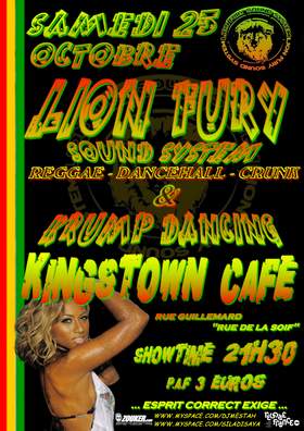 Flyer Lion Fury Sound System