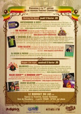 Flyer ROOTS FEVER FESTIVAL MELTING SOUND - Festival le 02-05-2009 à Le Bourget-du-Lac