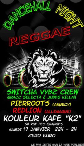 Flyer DANCEHALL NIGHT REGGAE - Sound system le 17/01/2009 à Besançon