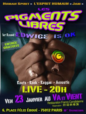 Flyer Les Pigments Libres - Concert le 01-23-2009 à Paris
