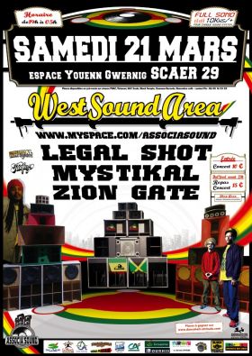 Flyer WEST SOUND AREA - Sound system le 21/03/2009 à SCAER