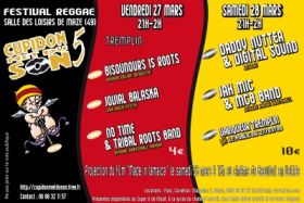 Flyer DADDY NUTTEA+JAH MIC&MCB Band - Festival le 28/03/2009 à Mazé