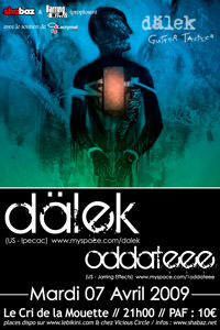 Flyer DÄLEK + ODDATEEE - Concert le 04-07-2009 à TOULOUSE