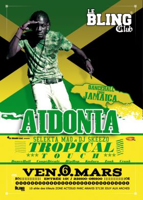 Flyer TROPICAL TOUCH FT. AIDONIA - Concert le 06/03/2009 à JOUY AUX ARCHES
