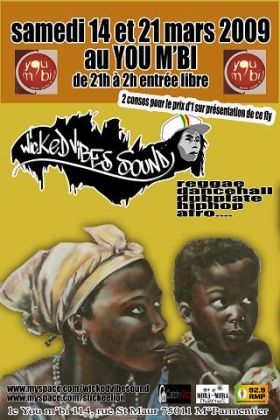 Flyer Wicked vibes sound++ - Sound system le samedi 21 mars 2009 à PARIS