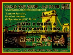 Flyer Cosmic Soul sound - Sound system le jeudi 9 avril 2009 à Nice